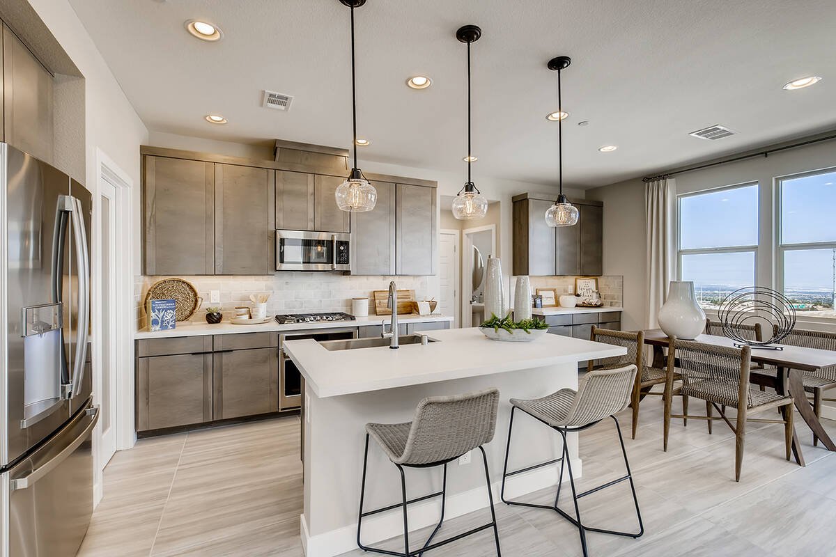 Woodside Homes features kitchens with modern designs in Obsidian. (Woodside Homes)