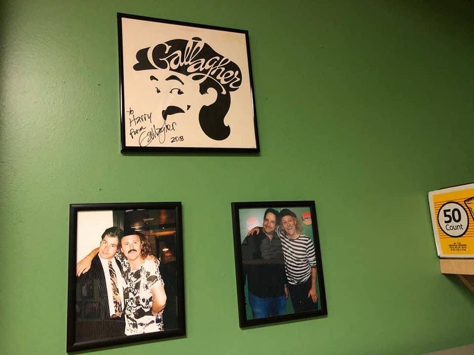 A signed caricature of Gallagher hangs in the Laugh Factory at the Tropicana hotel-casino, wher ...