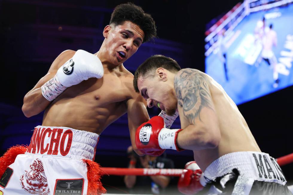 Emiliano Fernando Vargas, left, connects a punch against Julio Cesar Martinez in the first roun ...