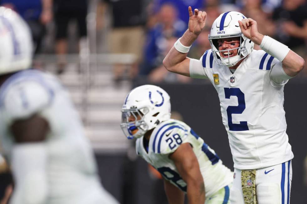 Indianapolis Colts quarterback Matt Ryan (2) gets ready to snap the ball for a play against the ...