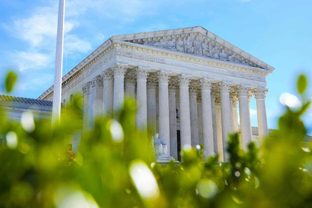 The Supreme Court is seen on Election Day in Washington on Tuesday, Nov. 8, 2022. (AP Photo/Mar ...