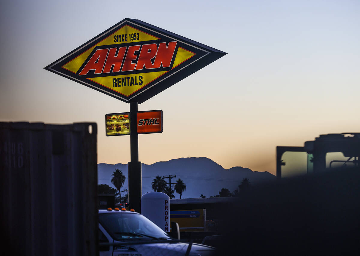 One of the Ahern Rentals locations in Las Vegas, Monday, Nov. 14, 2022. (Rachel Aston/Las Vegas ...