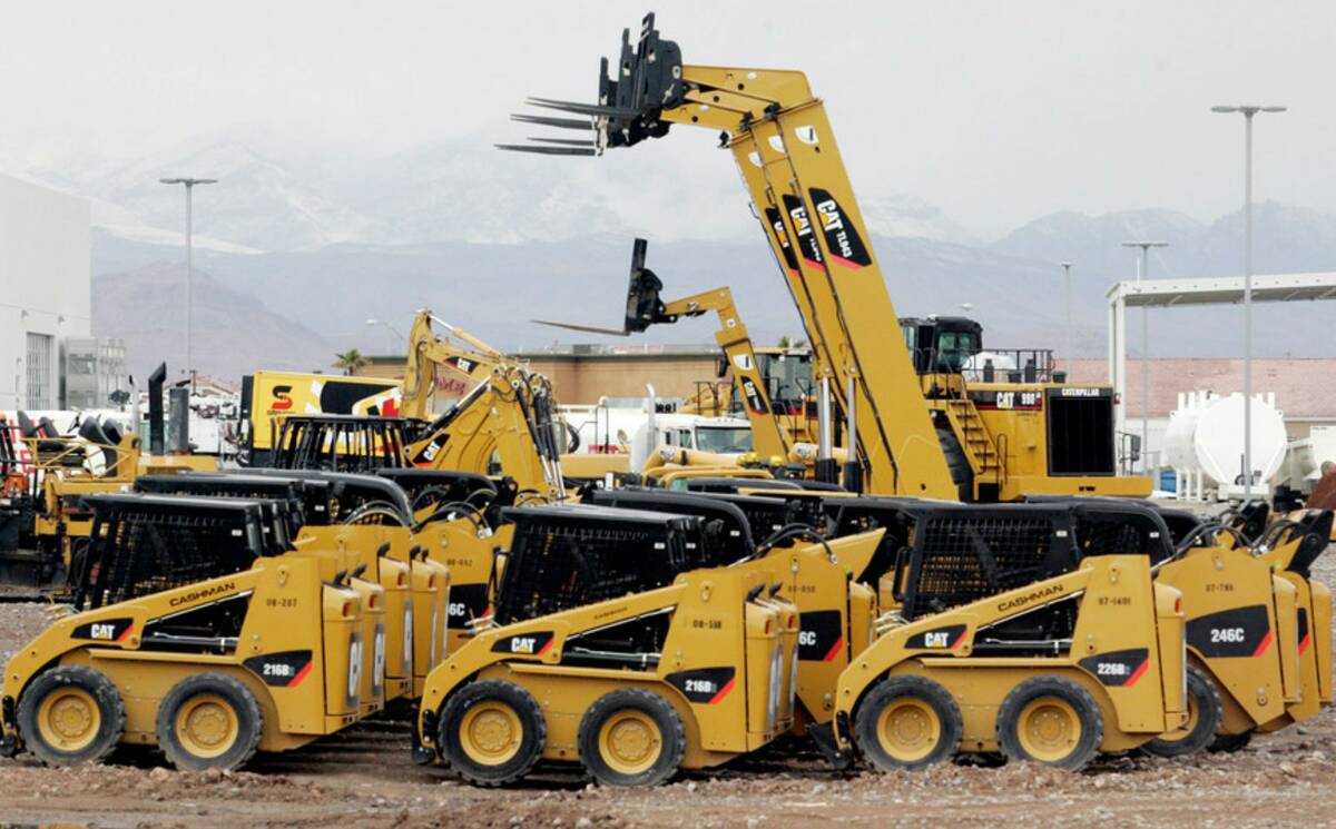 Construction equipment is seen at Cashman Equipment Co.in Henderson in 2009. (Las Vegas Review- ...