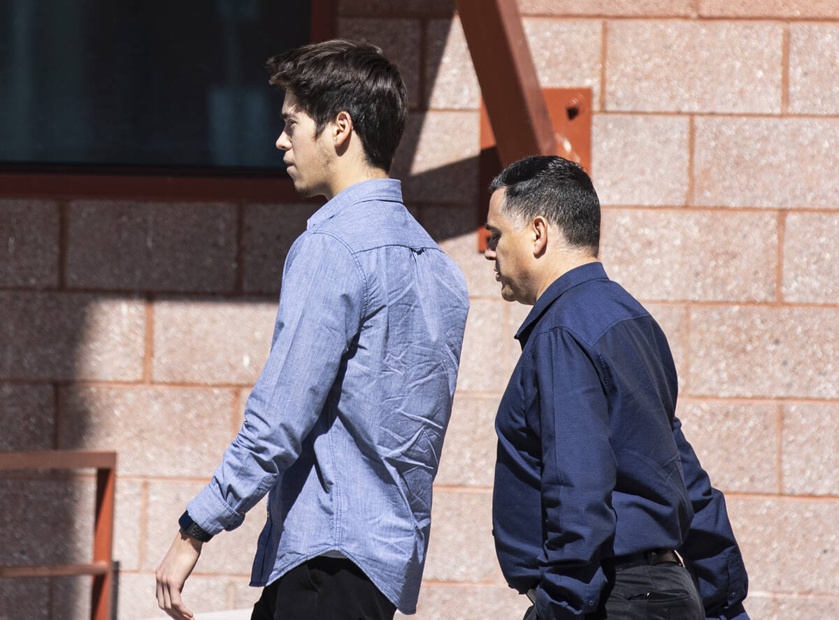 Jose Marmolejo, left, accused in a fatal Henderson crash that killed Rex Patchett in March 7, l ...