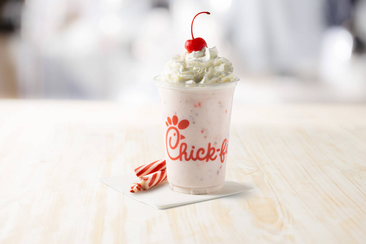 The Peppermint Chip Milkshake puts a twist on a classic, seasonal flavor, with hand-spun Chick- ...