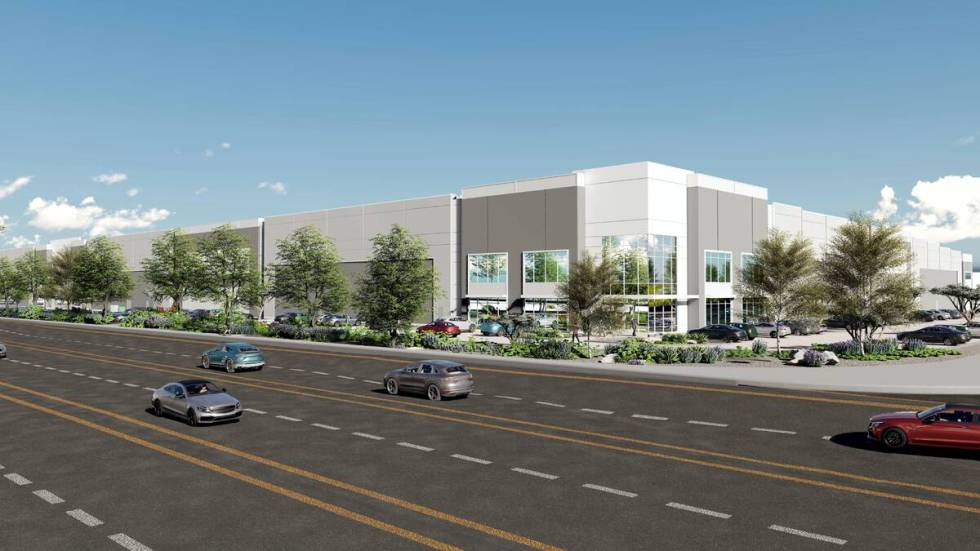 An artist's rendering of Link Logistics' Desert Palm industrial project in North Las Vegas. (Li ...