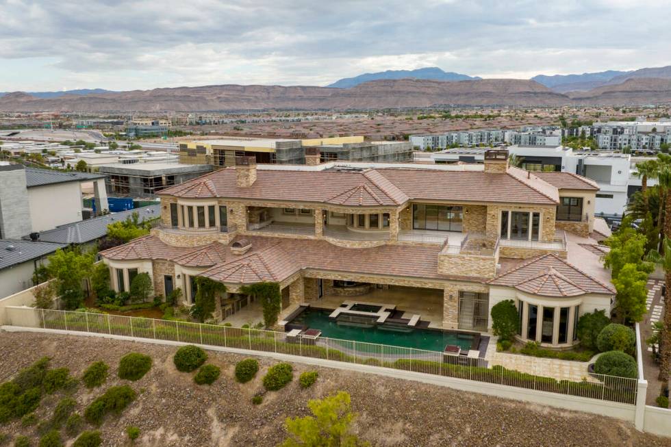 Built in 2009, the two-story home measures 15,218 square feet. (Las Vegas Sotheby’s Internati ...