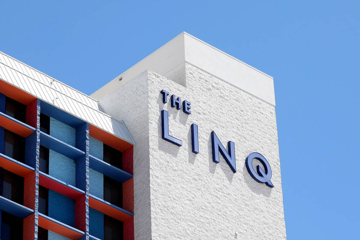 A view of the Linq Hotel and Casino on the Las Vegas Strip on Friday, Aug. 7, 2020, in Las Vega ...