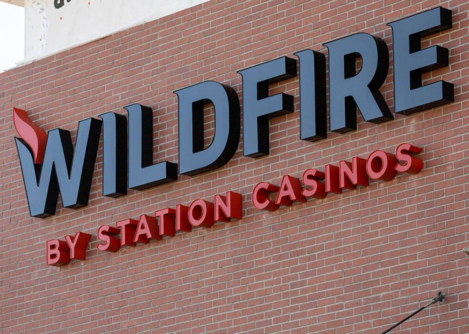 Signage for the new Wildfire Casino location at 2700 Fremont St. is seen after being installed ...
