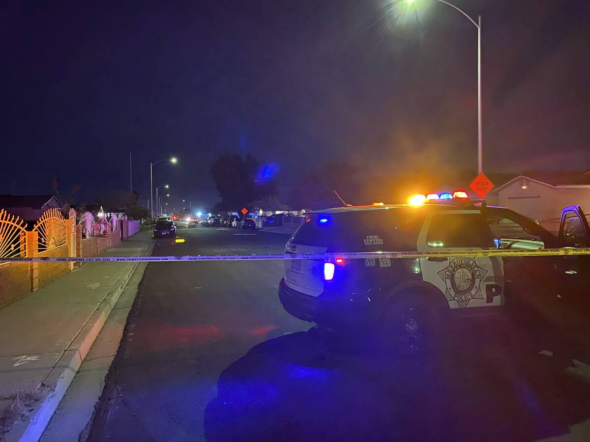 Las Vegas police were investigating a homicide in the 1100 block of Hassell Avenue on Saturday, ...