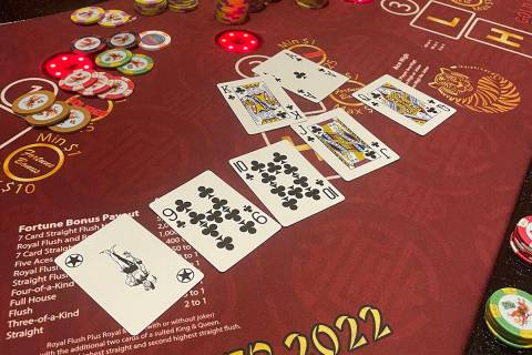 A player won a $152,768 progressive jackpot at pai gow poker Wednesday, Nov. 23, 2022, at Gold ...