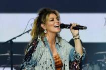 Shania Twain performs on opening night of her "Let's Go" residency at Zappos Theater at Planet ...