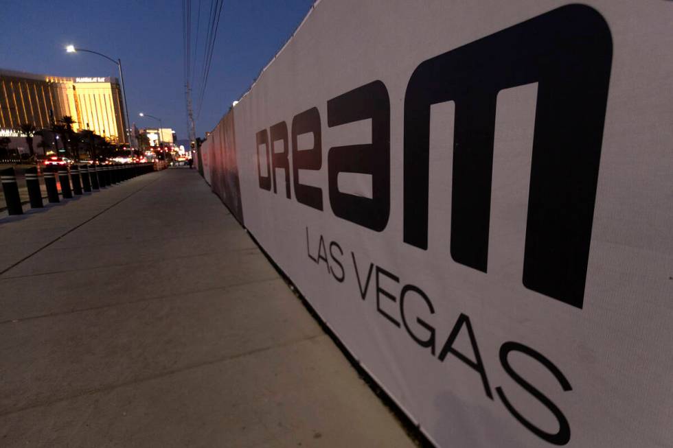 The Hyatt Dream Las Vegas hotel-casino project on the south Las Vegas Strip is under constructi ...