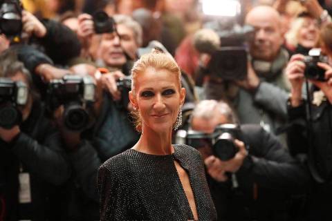 Singer Celine Dion arrives for the Vauthier Spring/Summer 2019 Haute Couture fashion collection ...