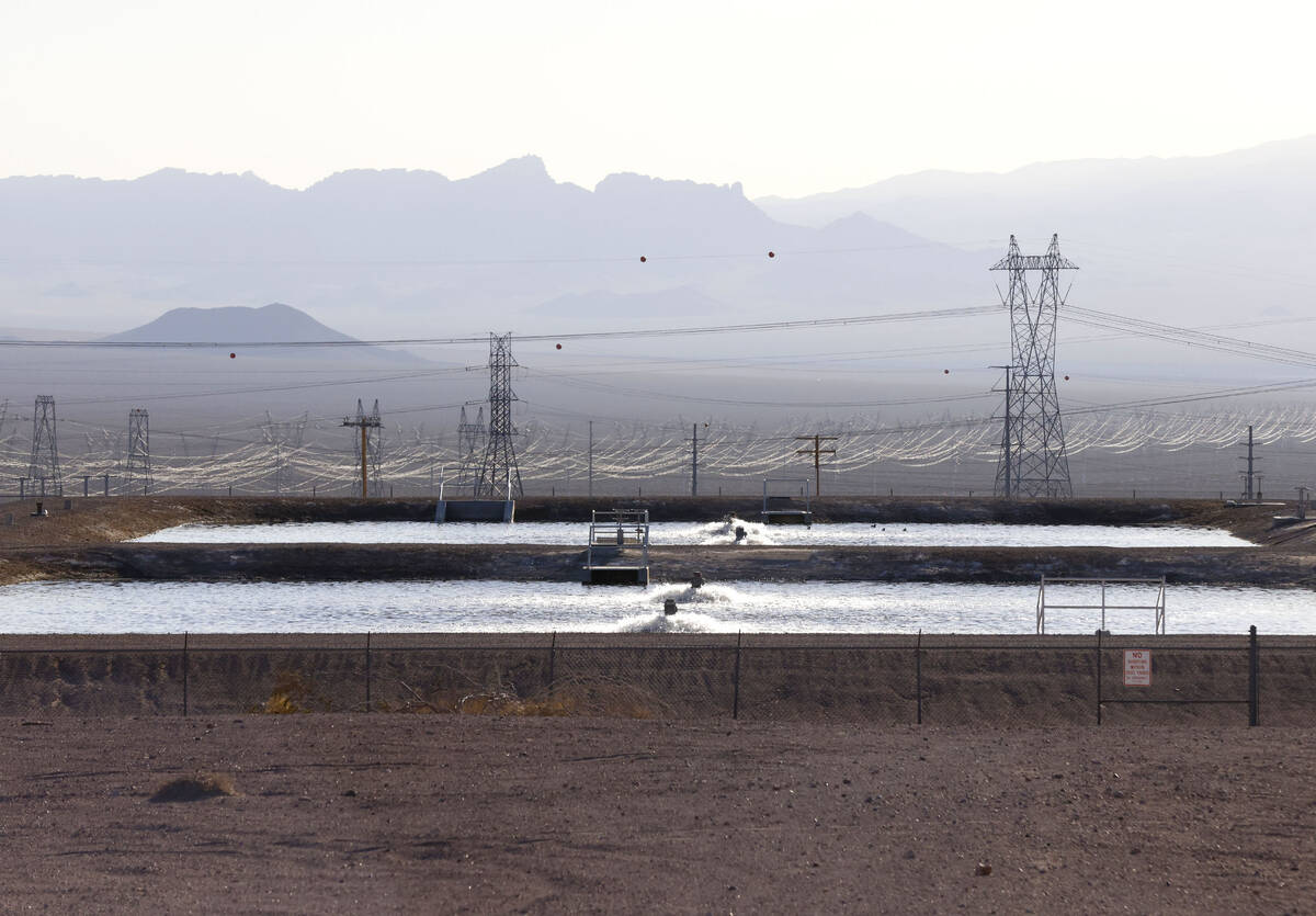 The Boulder City wastewater treatment facility is shown on Wednesday, Nov. 30, 2022, in Boulder ...