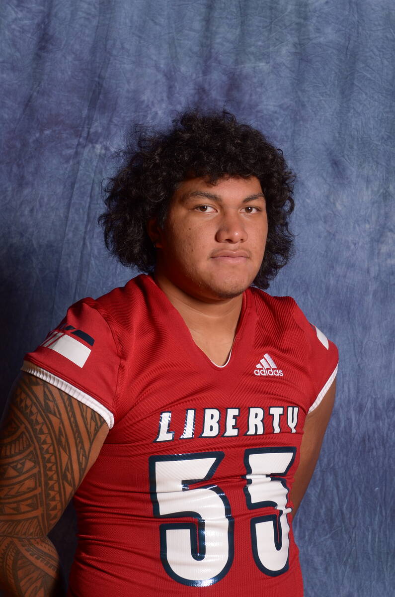 Liberty's AJ Fuimaono is a member of the Nevada Preps All-Southern Nevada football team.