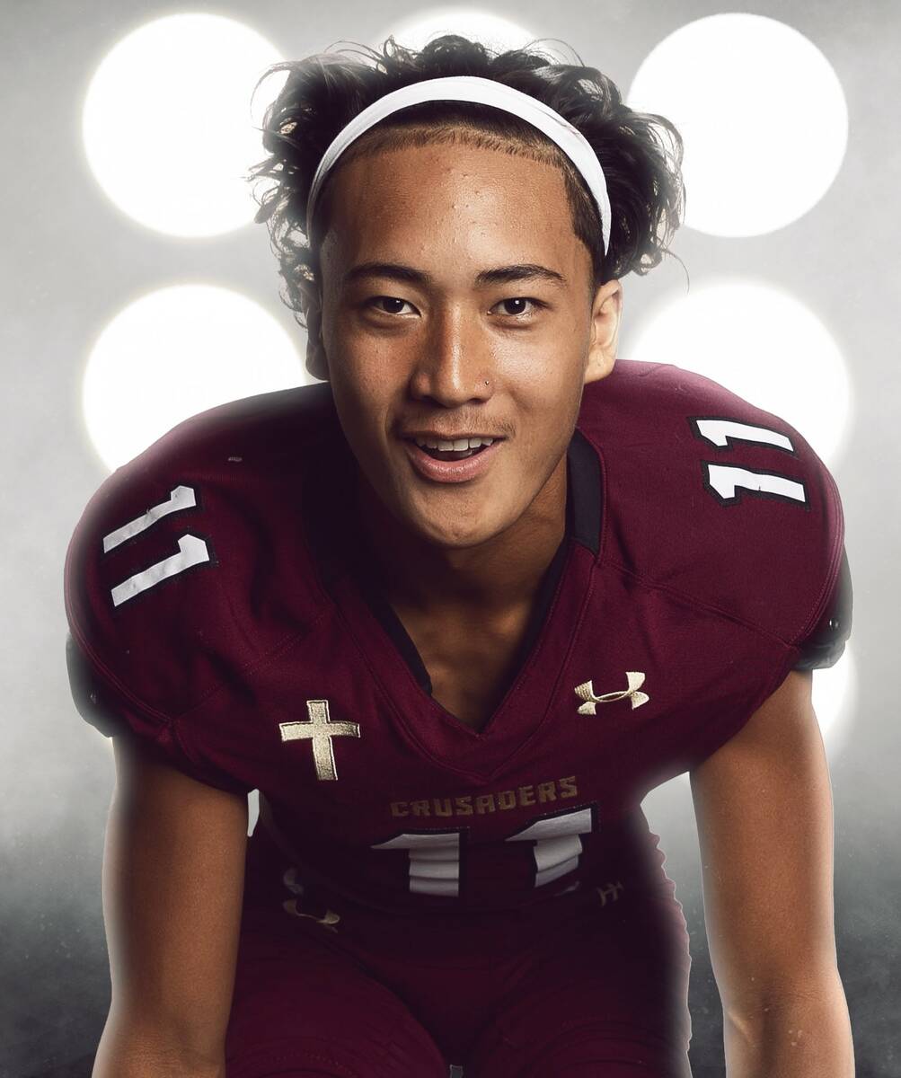 Faith Lutheran's Matai Tagoai is a member of the Nevada Preps All-Southern Nevada football team.