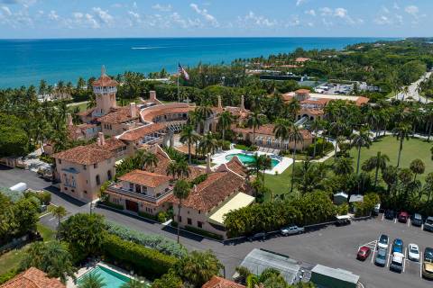 FILE - Former President Donald Trump's Mar-a-Lago club is seen in the aerial view in Palm Beach ...
