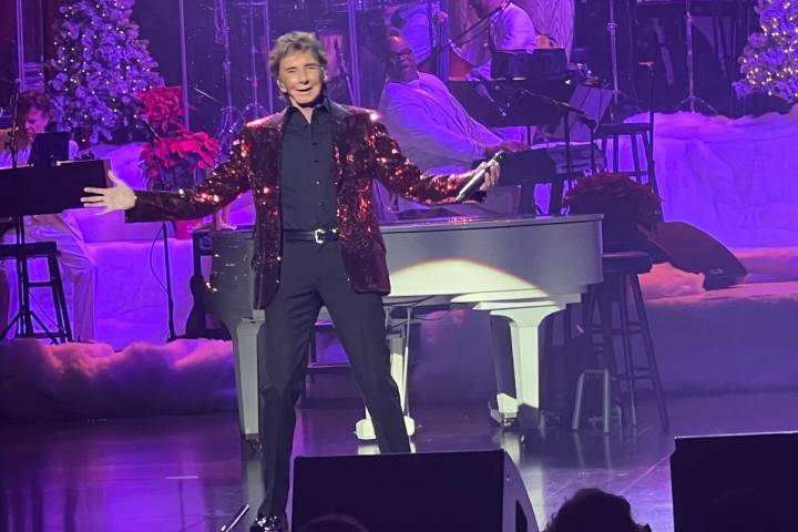 Barry Manilow performs at International Theater at Westgate Las Vegas on Friday, Dec. 2, 2022. ...