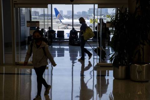 Air travelers navigate Terminal 7 at Los Angeles International Airport. The Department of Homel ...