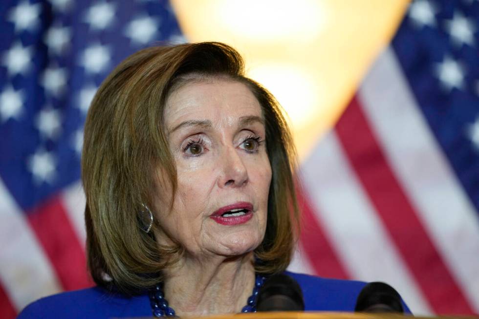 Speaker of the House Nancy Pelosi of Calif., speaks during a Congressional Gold Medal ceremony ...