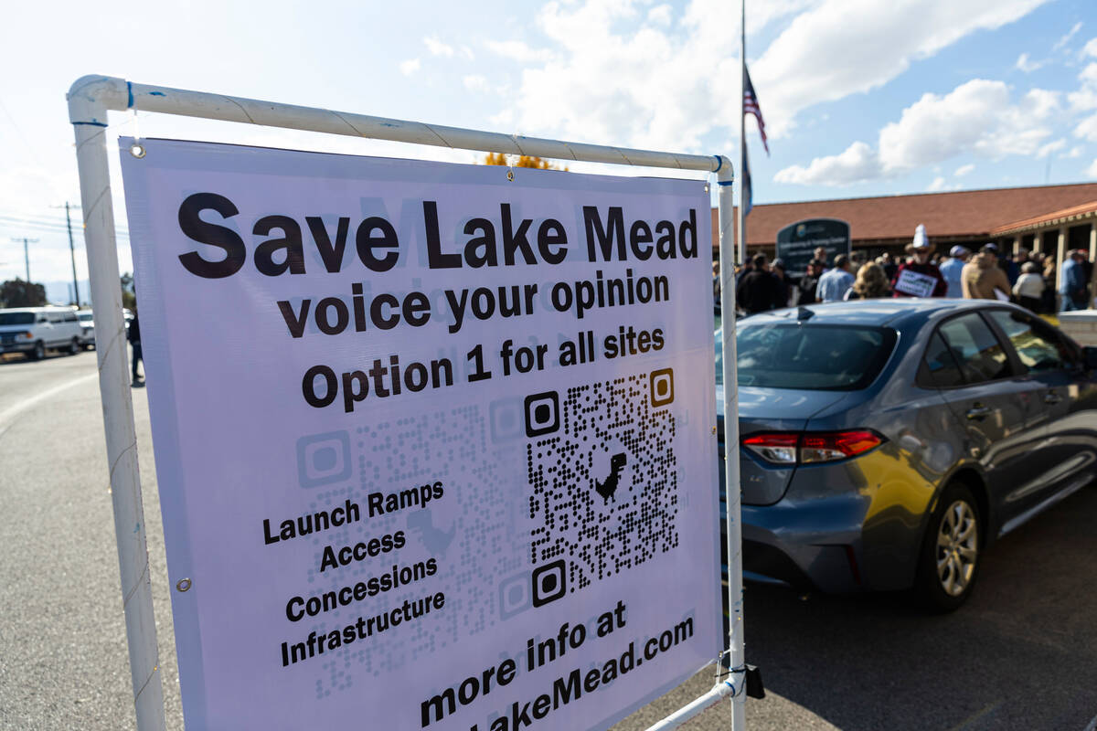 People arrive for an open house public meeting for the Sustainable Low Water Access Plan of Lak ...