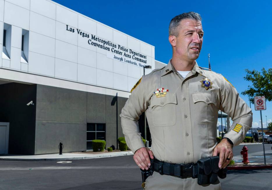 Metropolitan Police Department Capt. Joshua Bitsko outside the convention center area command, ...