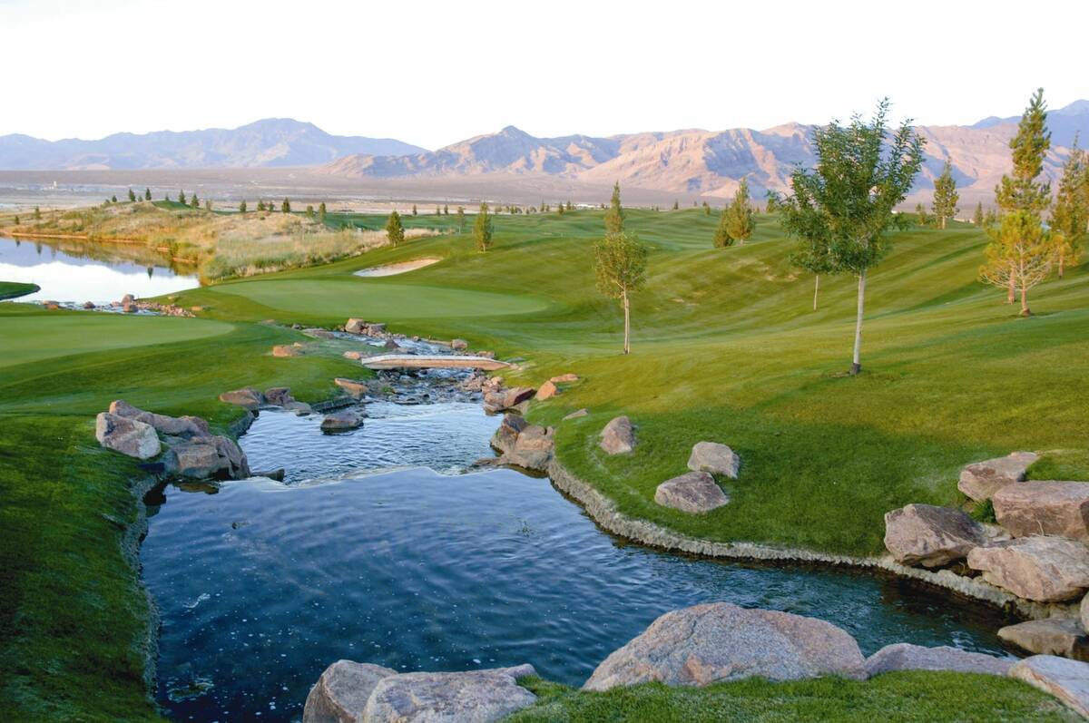 Mountain Falls master-planned community in Pahrump features an 18-hole golf course, restaurant, ...