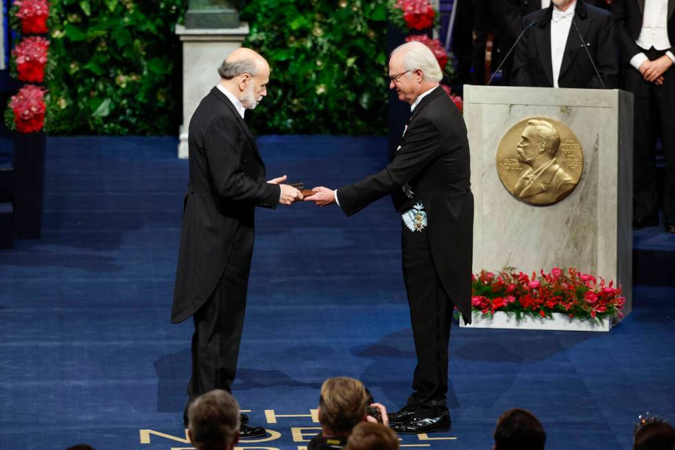 Doctor Ben S. Bernanke, receives the Sveriges Riksbank Prize in Economic Sciences in Memory of ...