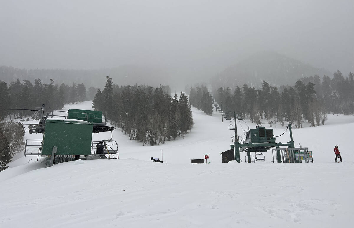 About 11 inches of snow fell at Lee Canyon, likely higher amounts at some of the higher lifts, ...