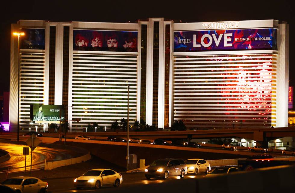 The Mirage on Tuesday, Dec. 14, 2021, in Las Vegas. (Benjamin Hager/Las Vegas Review-Journal) @ ...