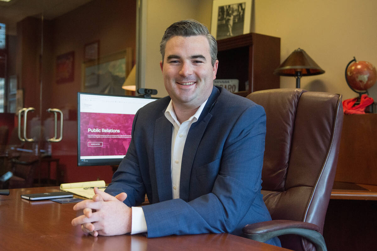 Tommy Ferraro, director of public affairs for The Ferraro Group poses for a portrait on Dec. 5, ...