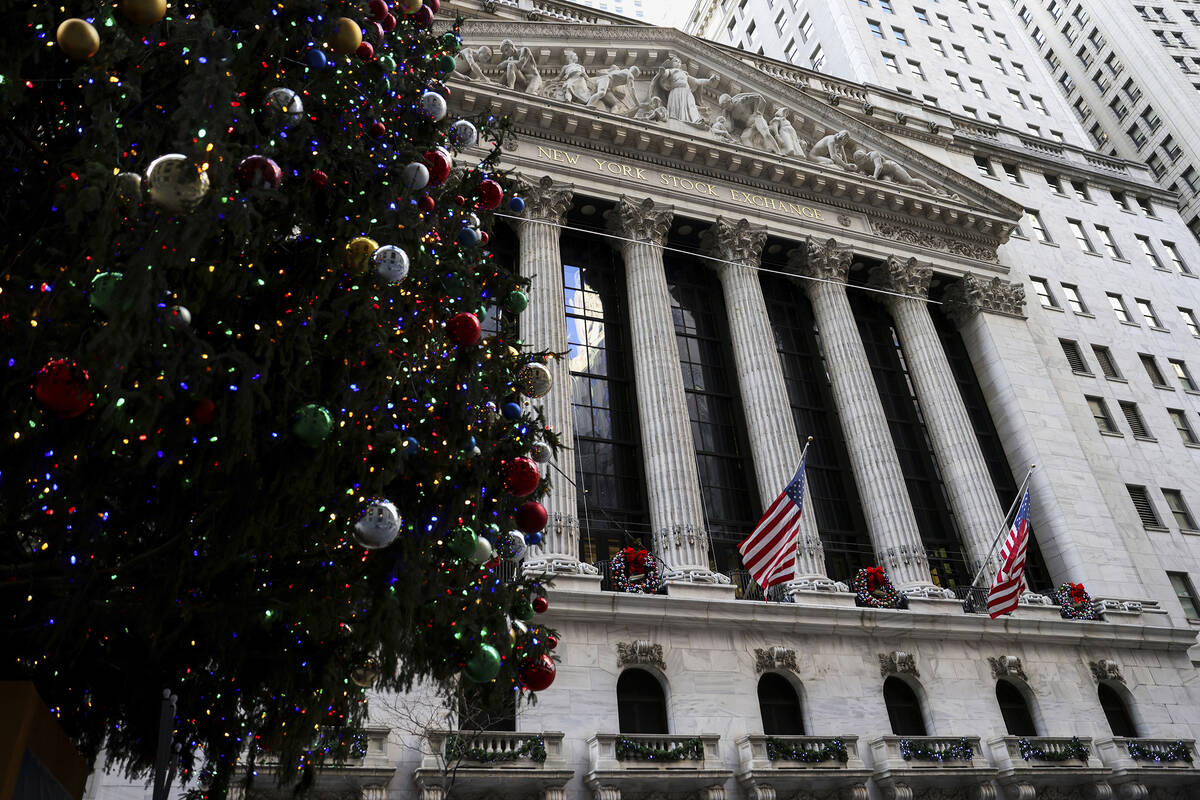 The New York Stock Exchange, Wednesday, Dec. 14, 2022, in New York. The Federal Reserve raised ...