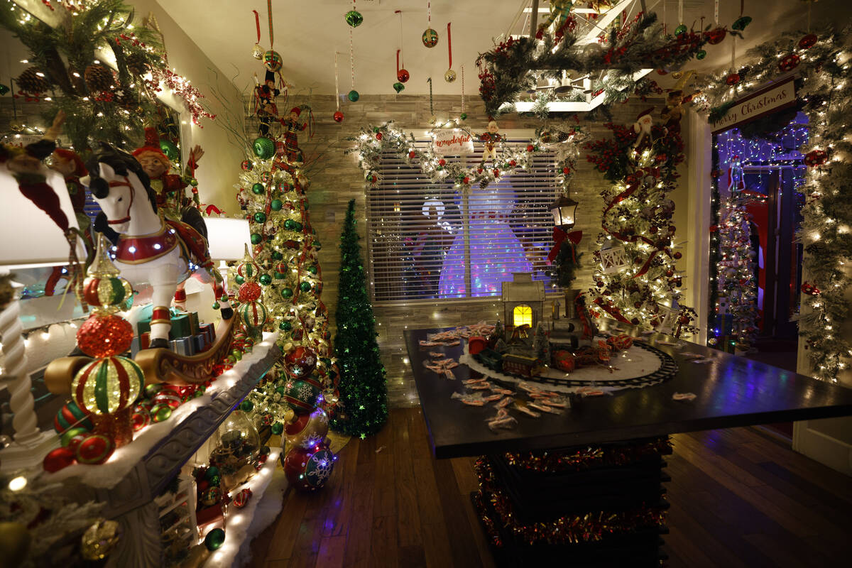 The interior of the Candy Cane House is seen, Friday, Dec. 16, 2022, in Henderson. Victor Carde ...