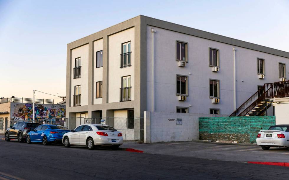 Morning light begins to illuminate the former Alpine Motel now under redevelopment and renamed ...