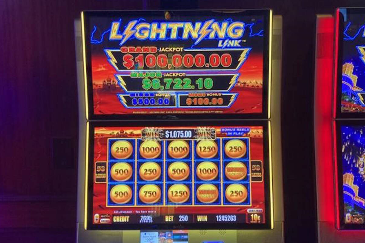 A local slots player won a $124,527 Lightning Link grand jackpot at Rampart Casino at the Resor ...