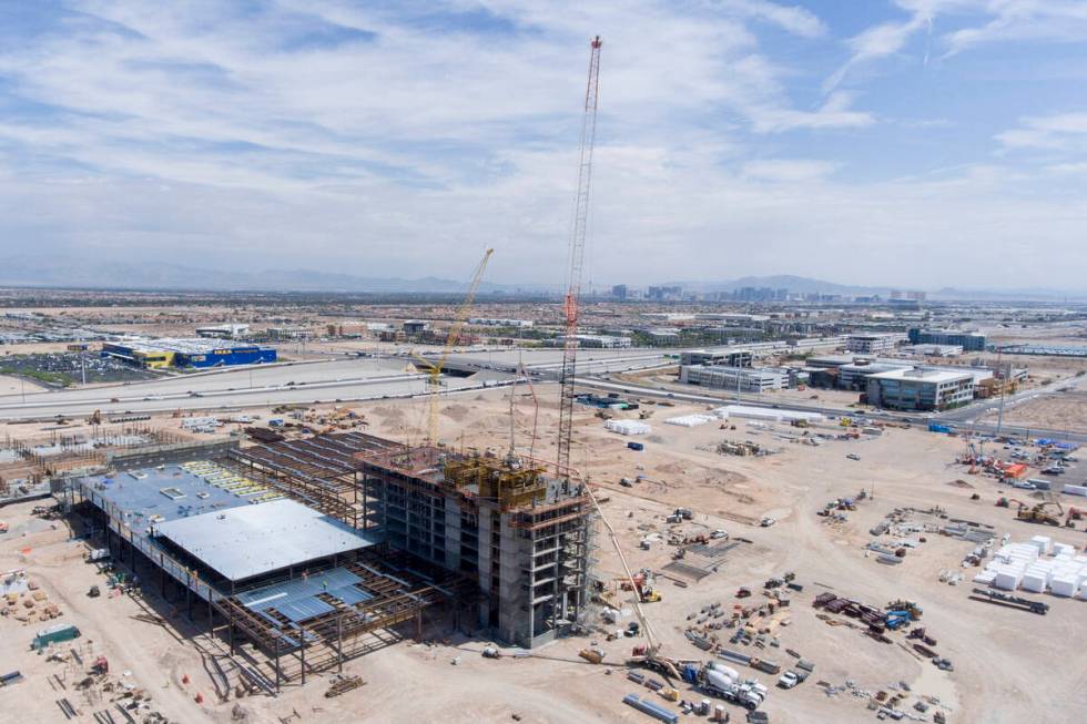 Construction on Station Casinos' new Durango hotel-casino on Friday, Aug. 12, 2022, in Las Vega ...