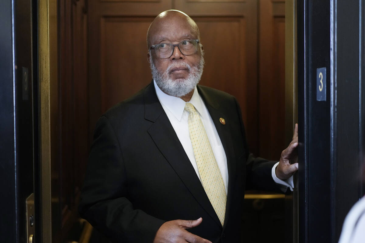 Committee chairman Rep. Bennie Thompson, D-Miss. walks through the U.S. Capitol complex before ...