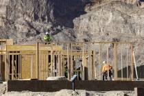 The construction site of new homes being built in Summerlin in Las Vegas, Monday, Oct. 3, 2022. ...