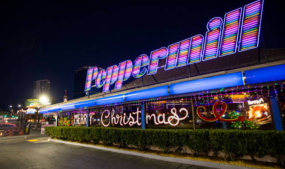 An exterior view of the Peppermill on Tuesday, Dec. 13, 2022, in Las Vegas. The famed restauran ...