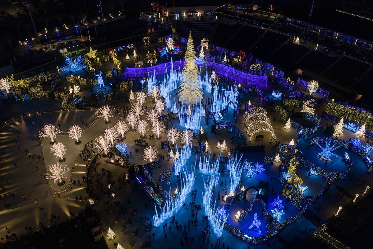 This holiday season Downtown Summerlin featured the Enchant light display at the Las Vegas Ball ...