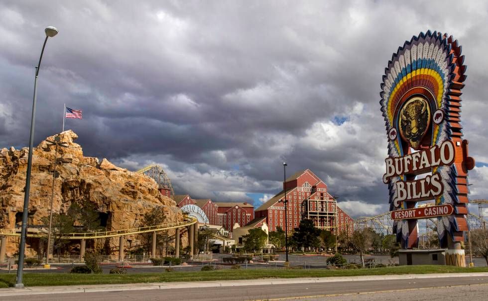 Buffalo Bill's is closed due to the novel coronavirus on Tuesday, April 7, 2020, in Primm. The ...