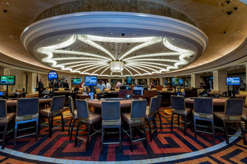 Caesars unveils its renovated casino dome within a main gaming area on Friday, Aug. 12, 2022, n ...