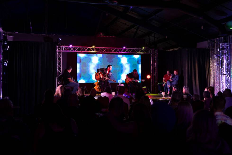 Vegas Elvis Tribute Artist Steve Connolly performs during his "Spirit Of The King" sh ...