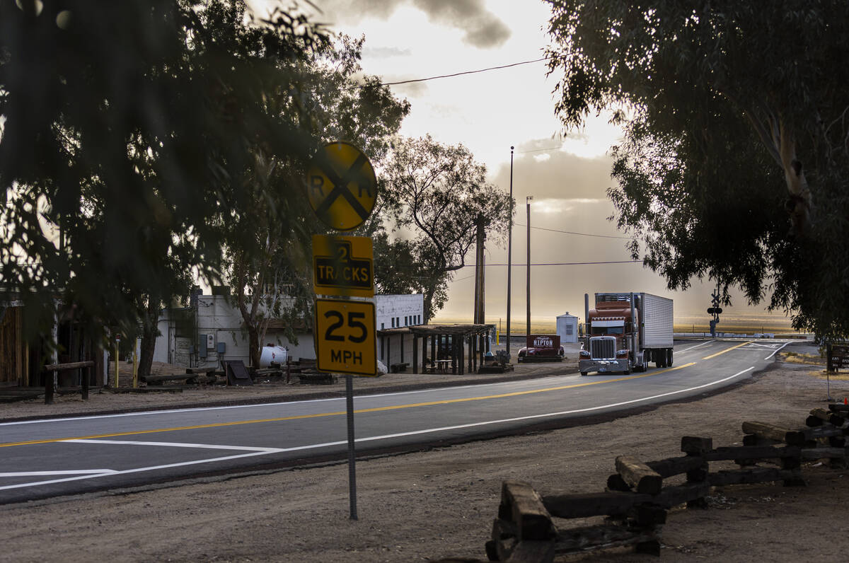 A truck passes through Nipton, Calif., a small desert town purchased by entertainment company S ...