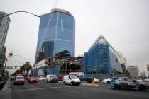 Construction of the Fontainebleau Las Vegas on the Strip in Las Vegas is see on Wednesday, Jan. ...