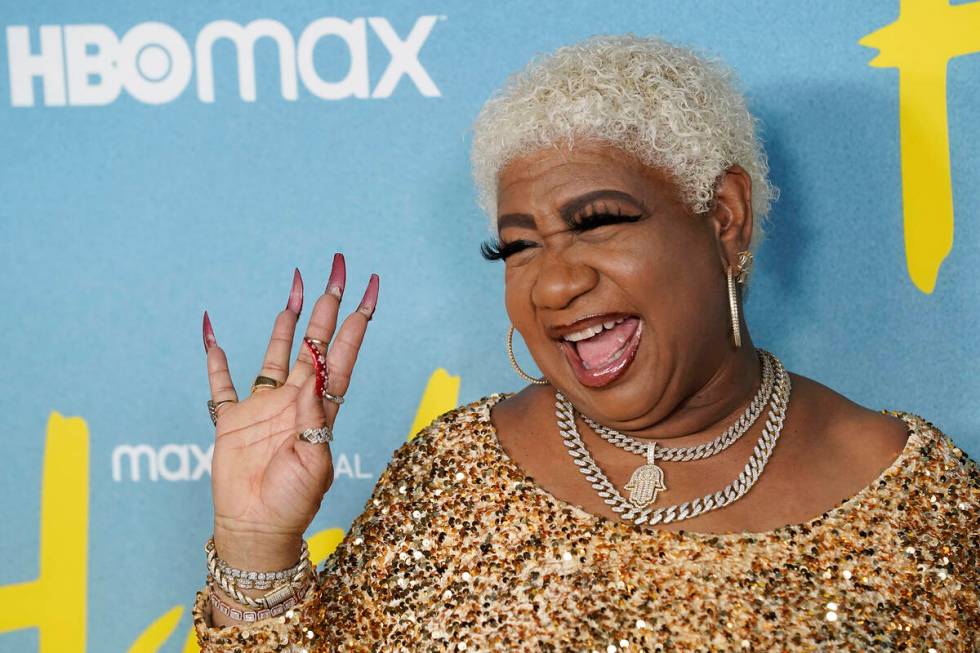 Luenell, a cast member in "Hacks," waves to photographers at the Season 2 premiere of ...