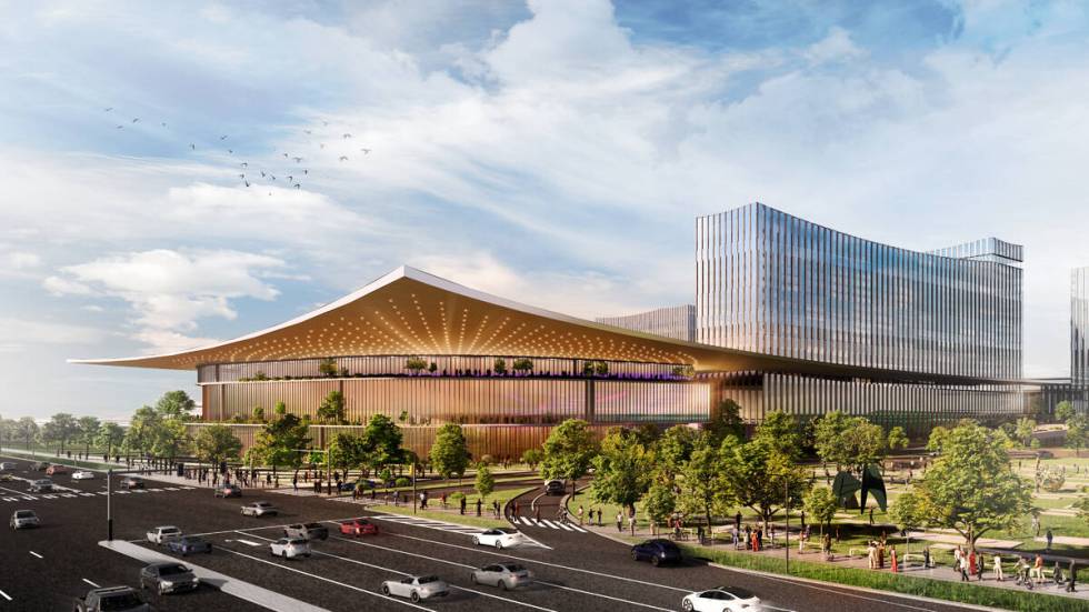 A rendering of Las Vegas Sands Corp.'s proposed multibillion-dollar casino resort project at Na ...