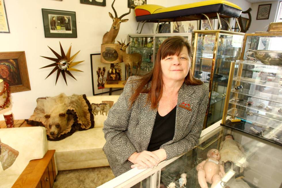 Funk House owner Cindy Funkhouser stands in her antiques shop at 1228 S. Casino Center Blvd., o ...