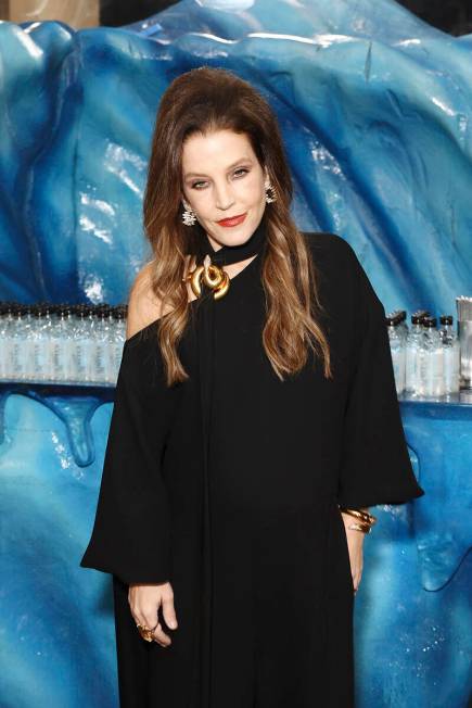 Lisa Marie Presley with Icelandic Glacial at the 80th Annual Golden Globe Awards at The Beverly ...